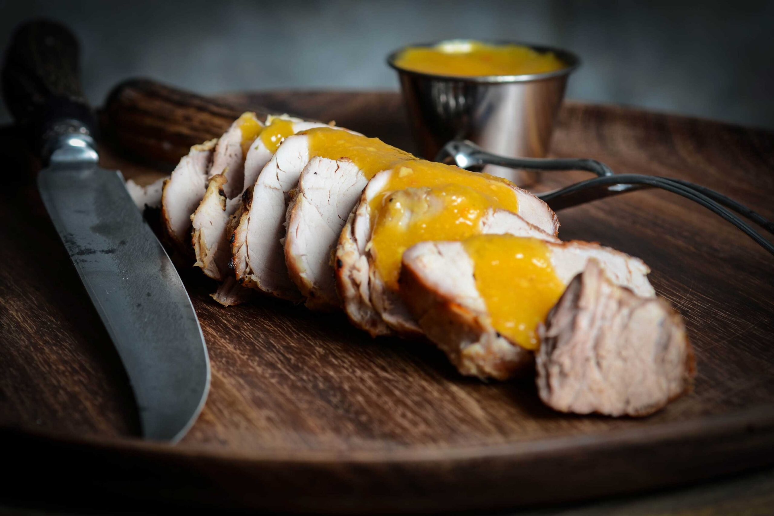 Pork Tenderloin with Peach Ginger Sauce