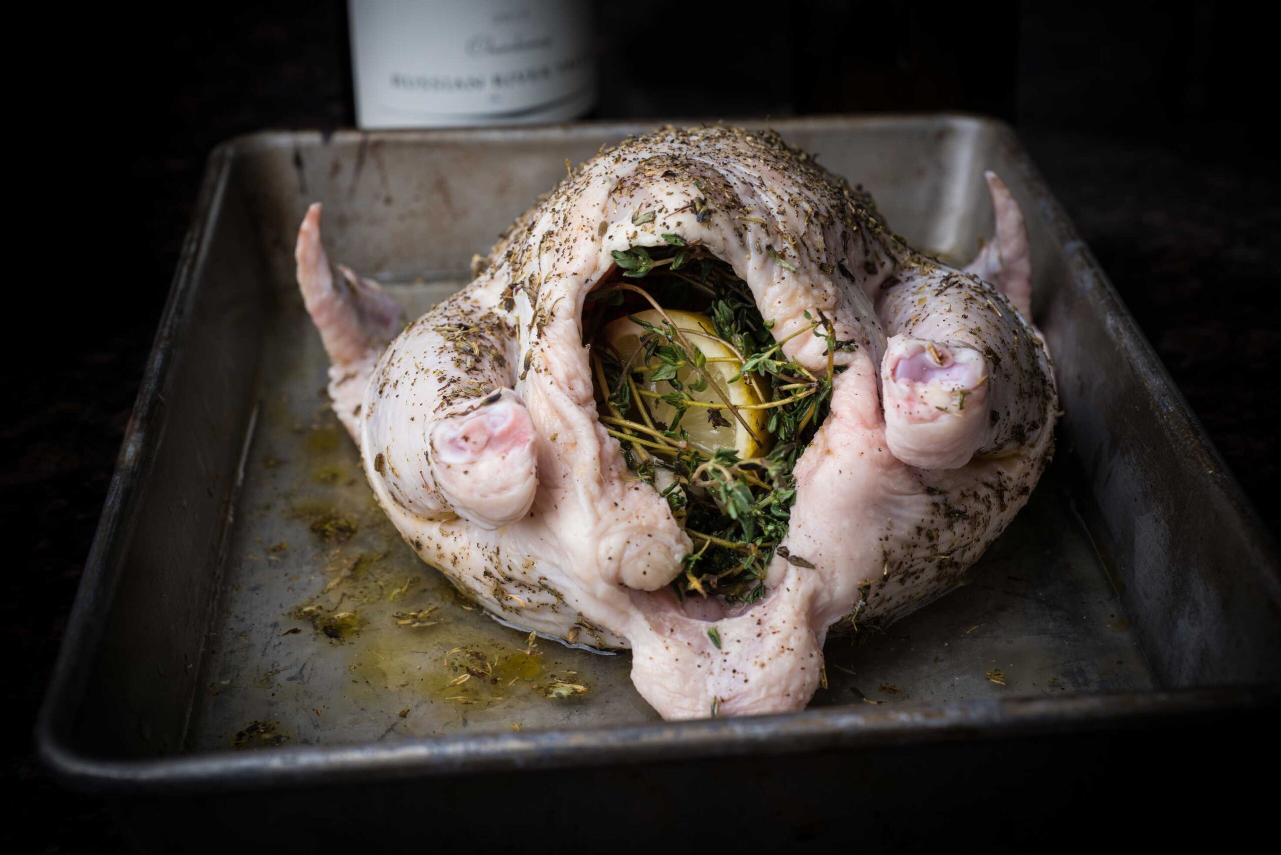 Oven Roasted Whole Chicken with Lemon & Thyme